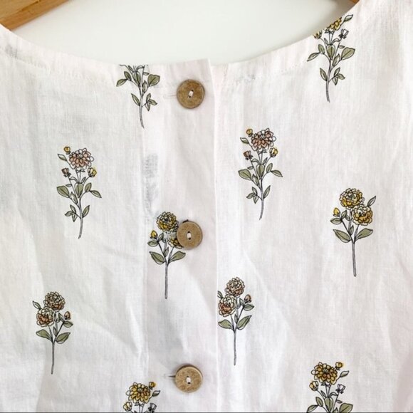 Cynthia Rowley Floral Print Linen Blouse Top (NWT) - Picture 5 of 5